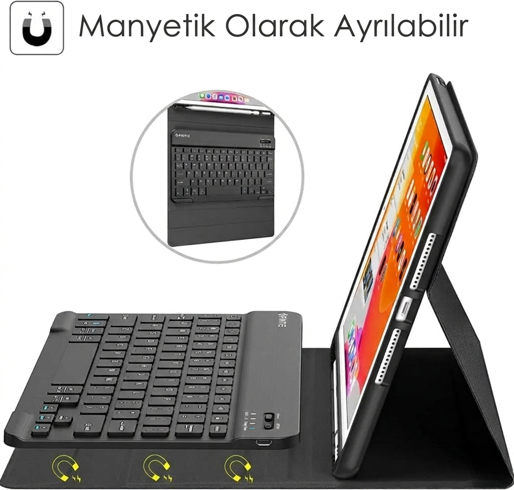 Samsung Uyumlu Manyetik Klavyeli Tablet Kılıfı
