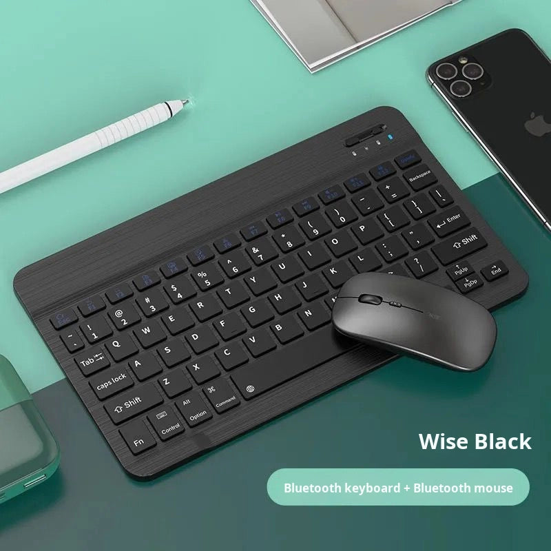 Tüm Cihazlara Uyumlu Şarj Edilebilir Kablosuz Bluetooth Klavye Mouse Set