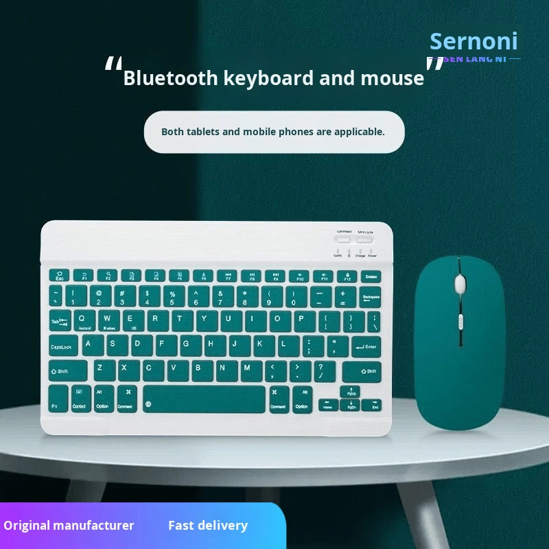 Tüm Cihazlara Uyumlu Şarj Edilebilir Kablosuz Bluetooth Klavye Mouse Set