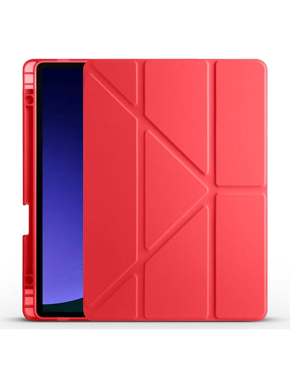 TUROTTO Galaxy Tab S11 SM-X730 İle Uyumlu Katlanır Yatay ve Dikey Standlı Kalem Bölmeli Uyku Modlu Kılıf