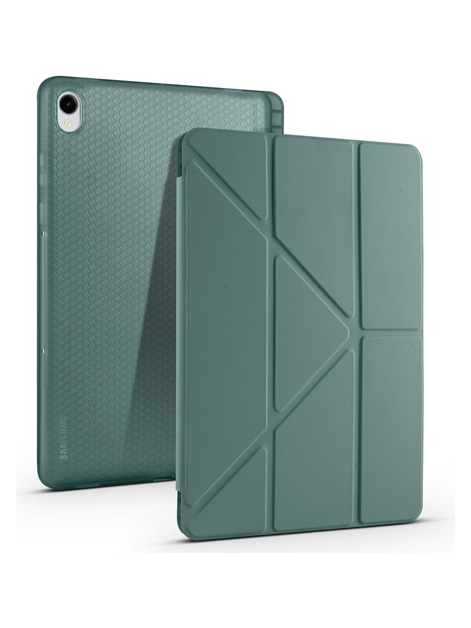 TUROTTO Galaxy Tab S11 SM-X730 İle Uyumlu Katlanır Yatay ve Dikey Standlı Kalem Bölmeli Uyku Modlu Kılıf