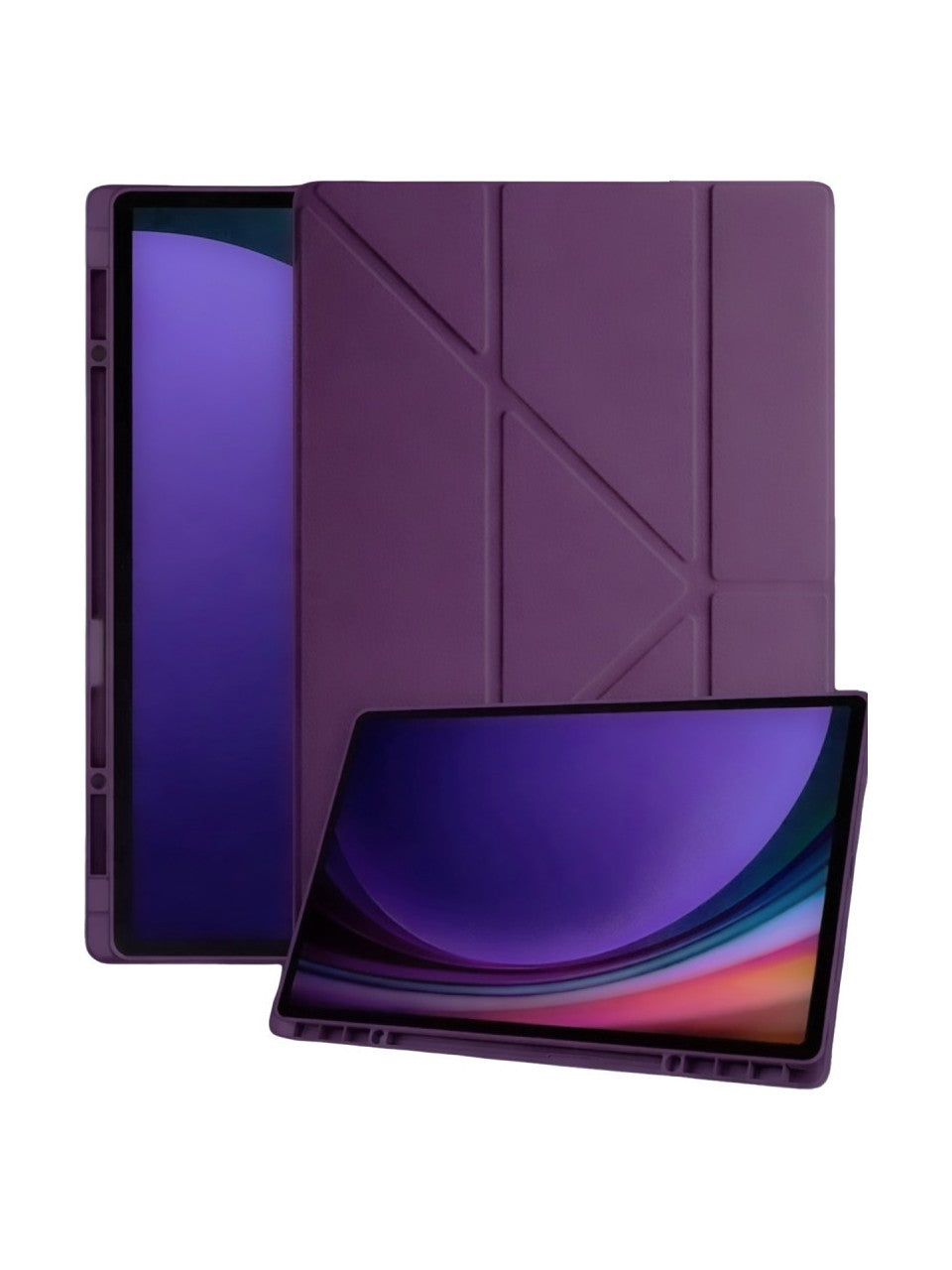TUROTTO Galaxy Tab S11 SM-X730 İle Uyumlu Katlanır Yatay ve Dikey Standlı Kalem Bölmeli Uyku Modlu Kılıf