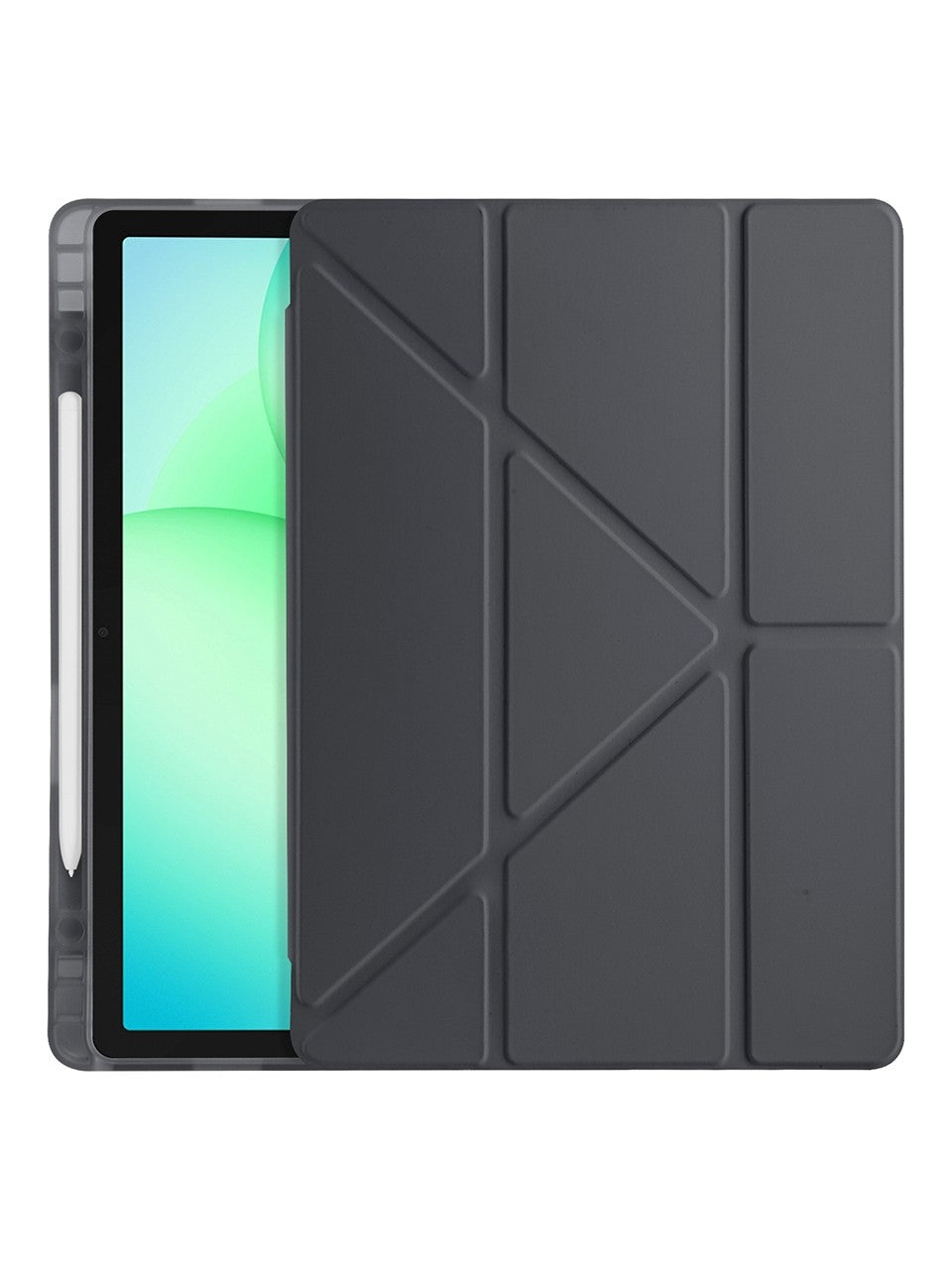 TUROTTO Galaxy Tab S11 SM-X730 İle Uyumlu Katlanır Yatay ve Dikey Standlı Kalem Bölmeli Uyku Modlu Kılıf