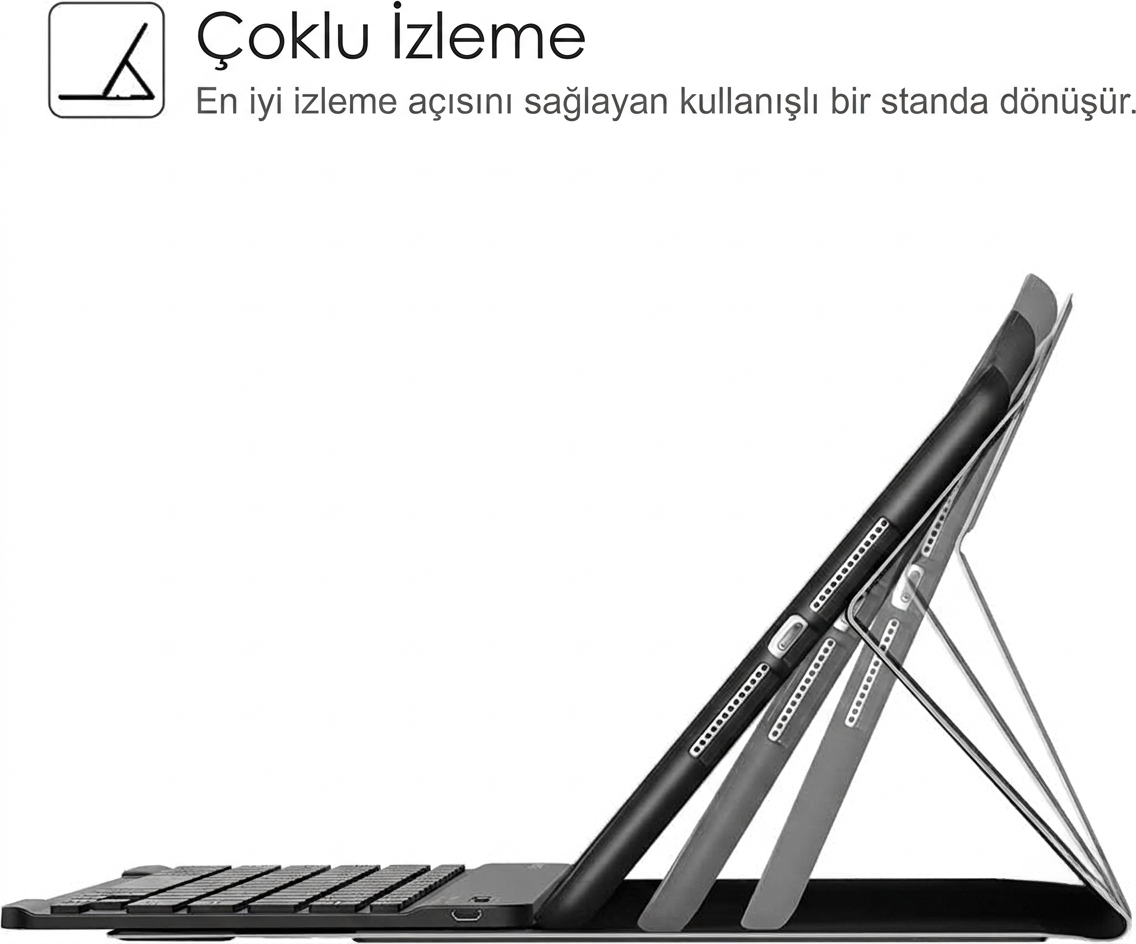 Samsung Uyumlu Manyetik Klavyeli Tablet Kılıfı